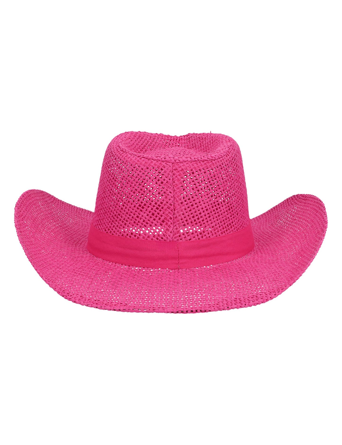 Felnőtt rózsaszín fonott cowboy kalap