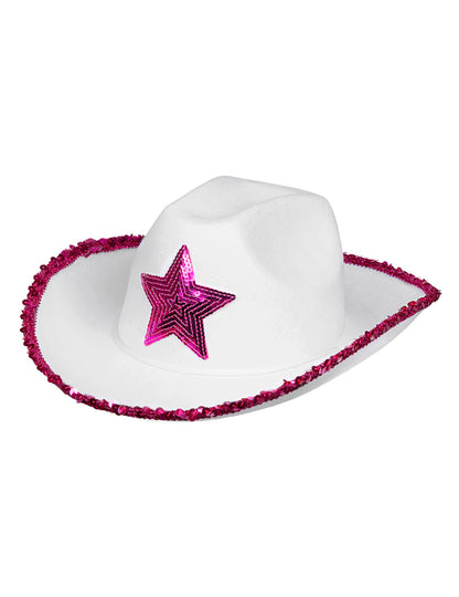 Vue de trois-quart du chapeau de cowgirl pour femme
