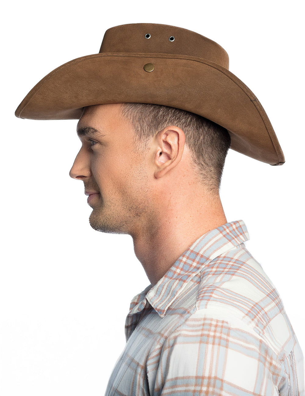 Vue de profil du chapeau de shérif pour adulte