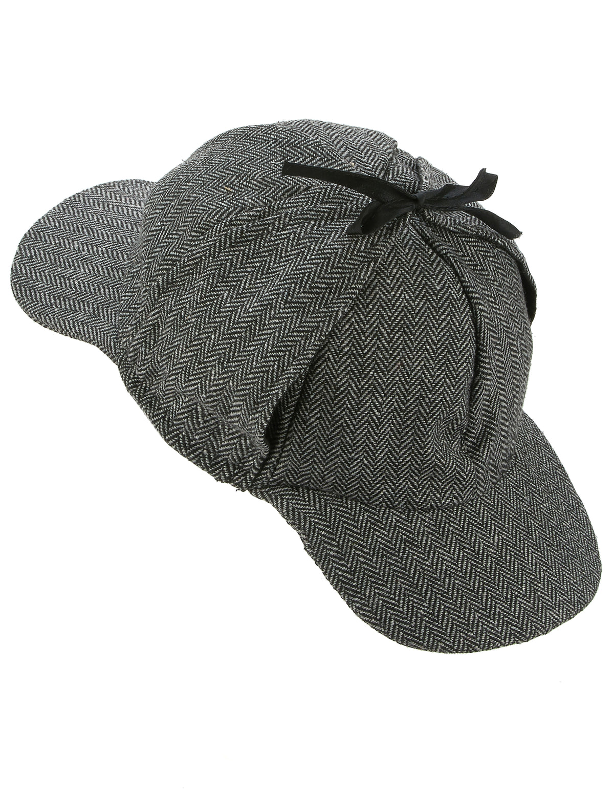 Vue de profil du chapeau détective anglais pour adulte