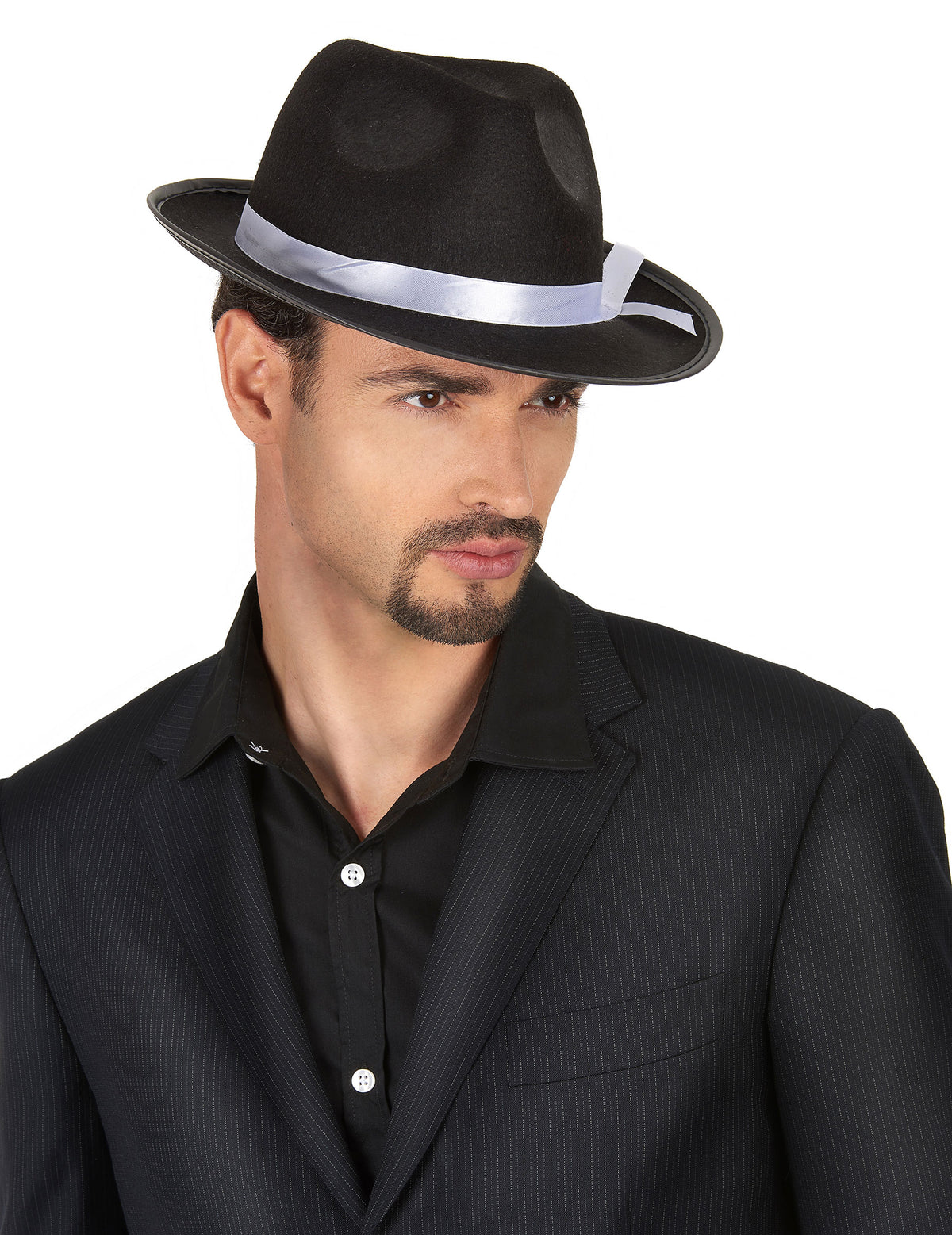 Vue de profil du chapeau gangster pour adulte