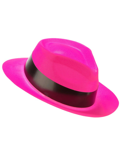 Fluo felnőtt rózsaszín gengszter kalap