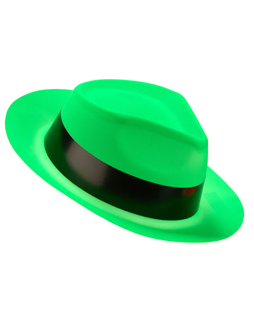 Fluo felnőtt zöld gengszter kalap