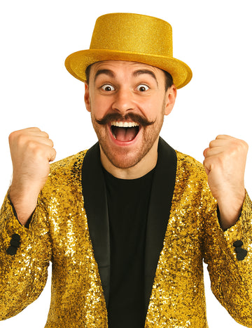 Felnőtt arany műanyag felső kalap