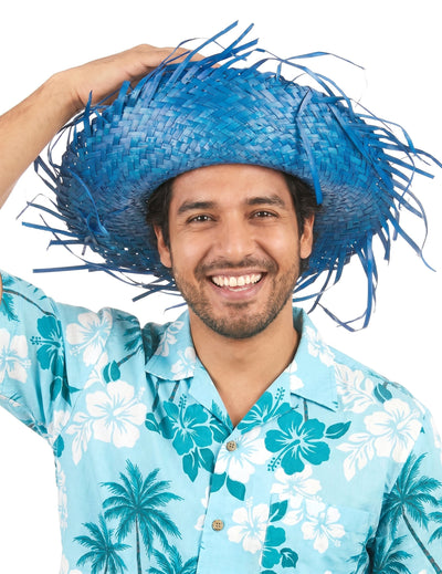 Felnőtt kék hawai kalap