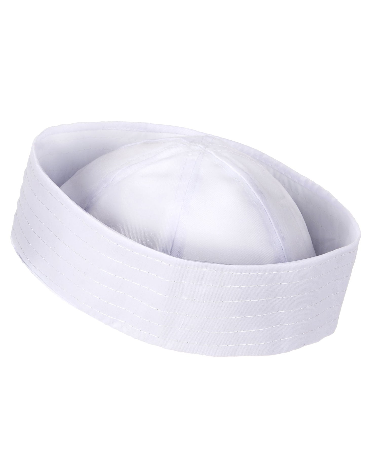 Vue de dessus du chapeau de marin pour adulte blanc