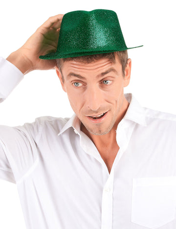 Felnőtt zöld csillogó kalap