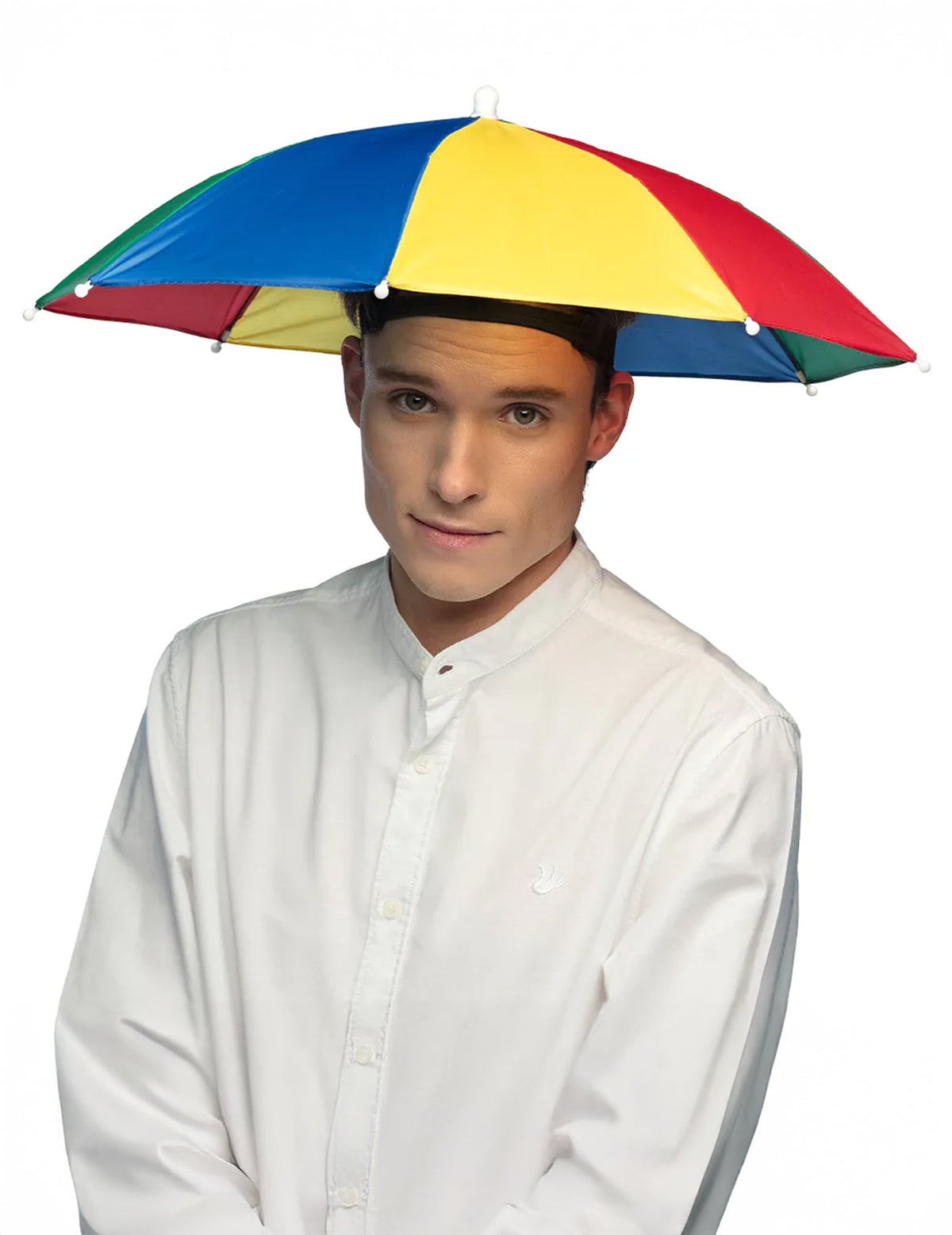 Chapeau parapluie multicolore pour adulte rouge jaune bleu et vert