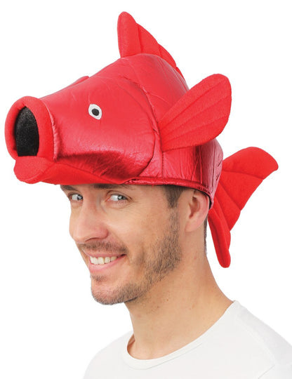 Chapeau poisson rouge adulte