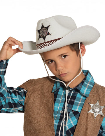 Gyerekfehér seriff kalap