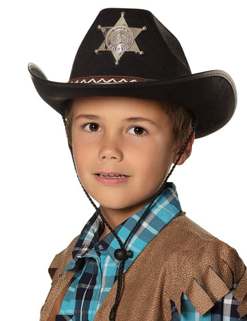 Fiú fekete seriff kalapja