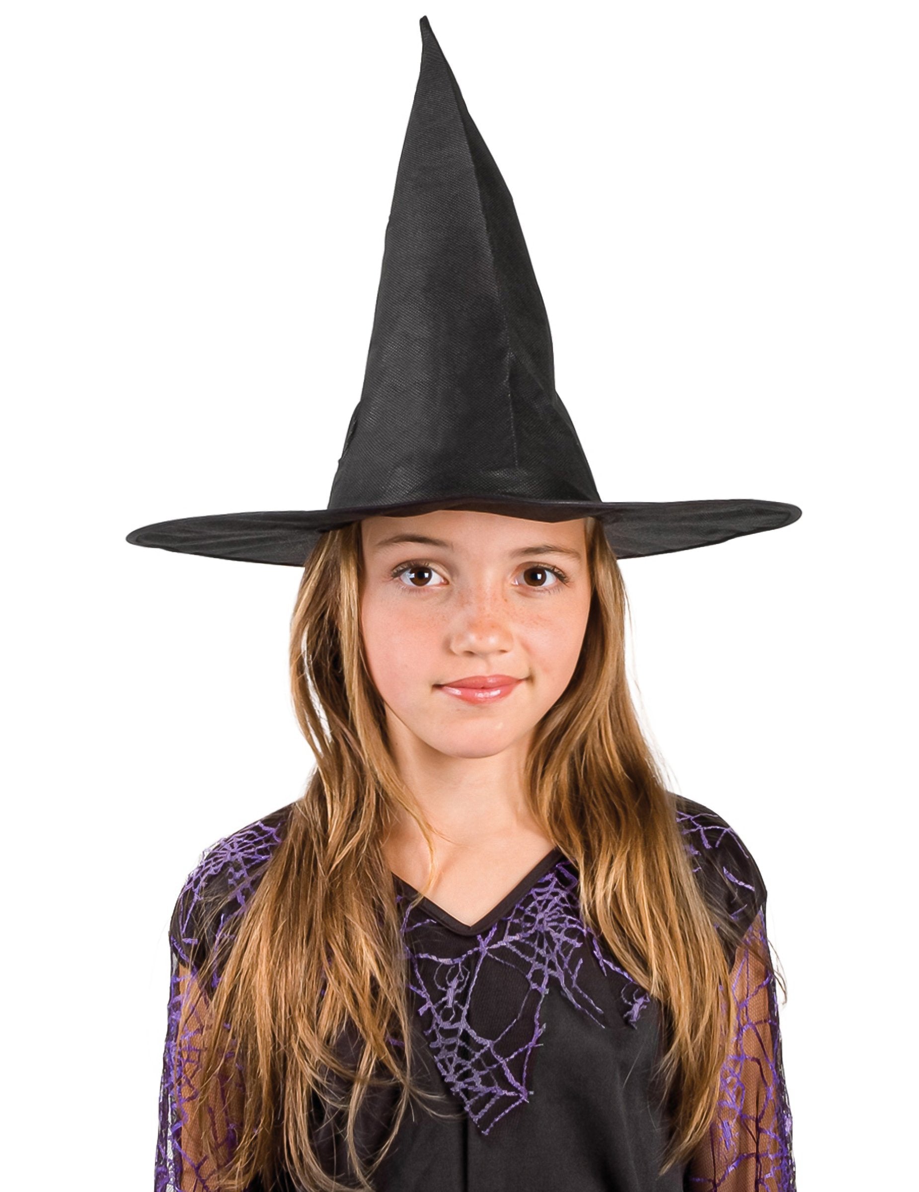 Fekete Halloween boszorkány kalap gyerekeknek