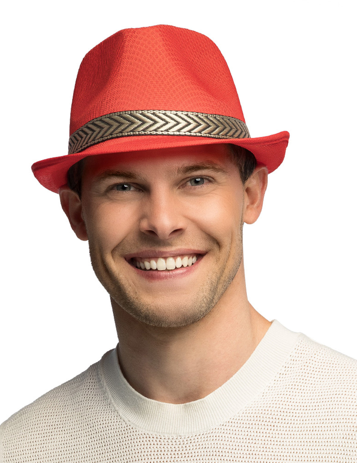 Piros diszkó borsalino felnőtt kalap