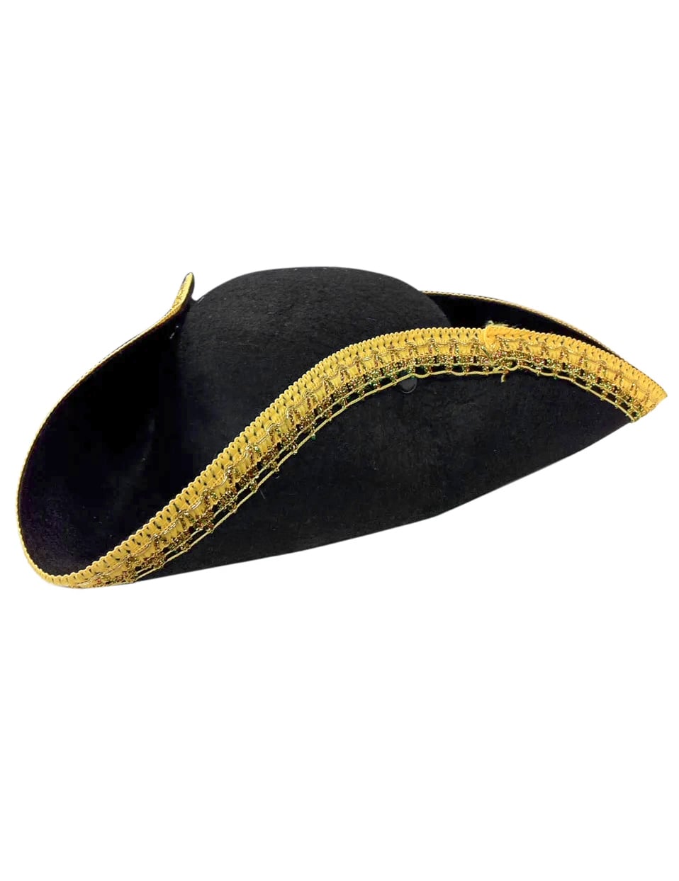 Vue de profil du chapeau tricorne pour adulte