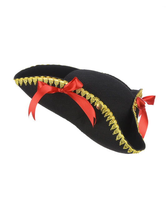 Női vörös íj tricorn kalap