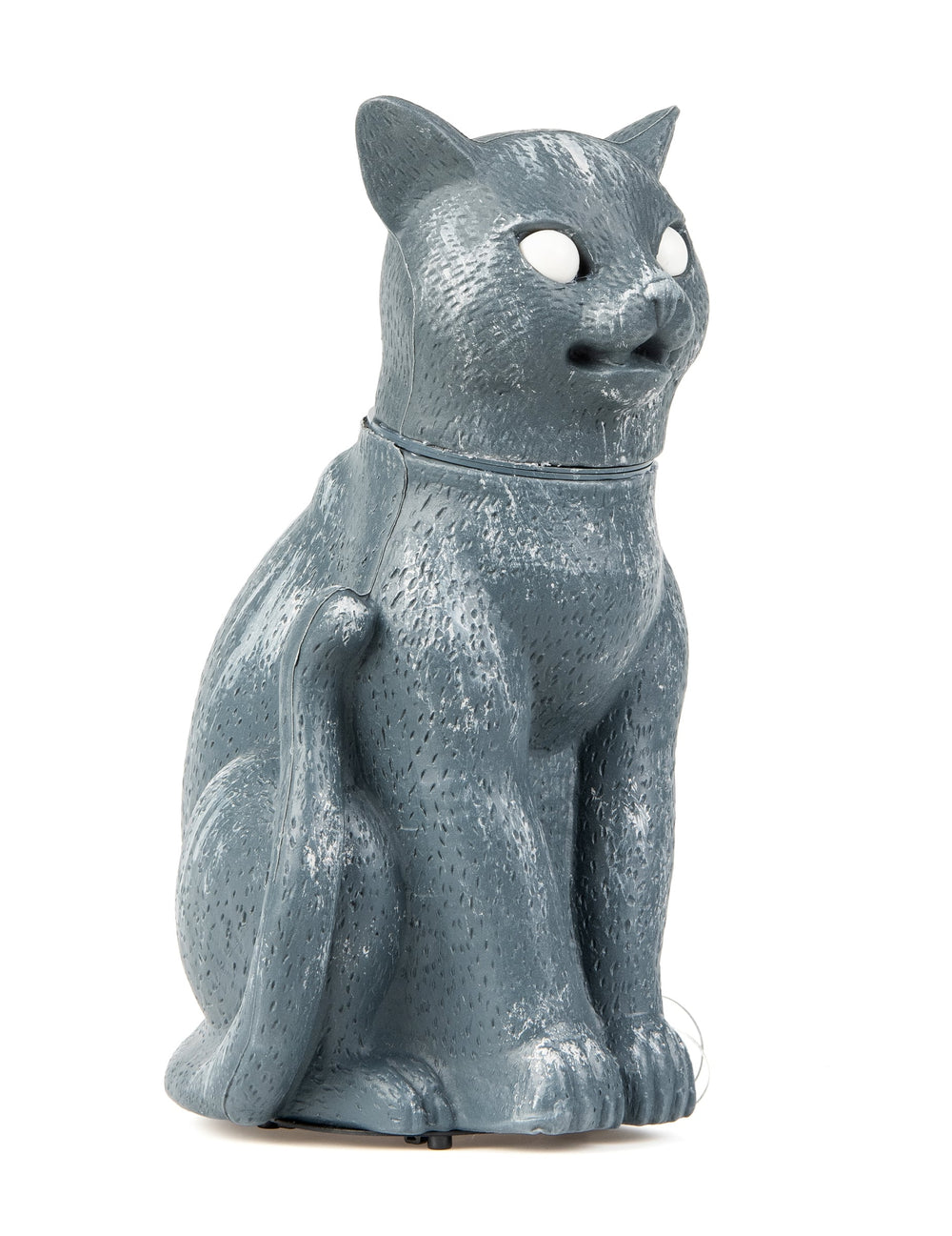 Vue de trois-quarts du chat noir aux yeux brillants pour Halloween sonore et lumineux