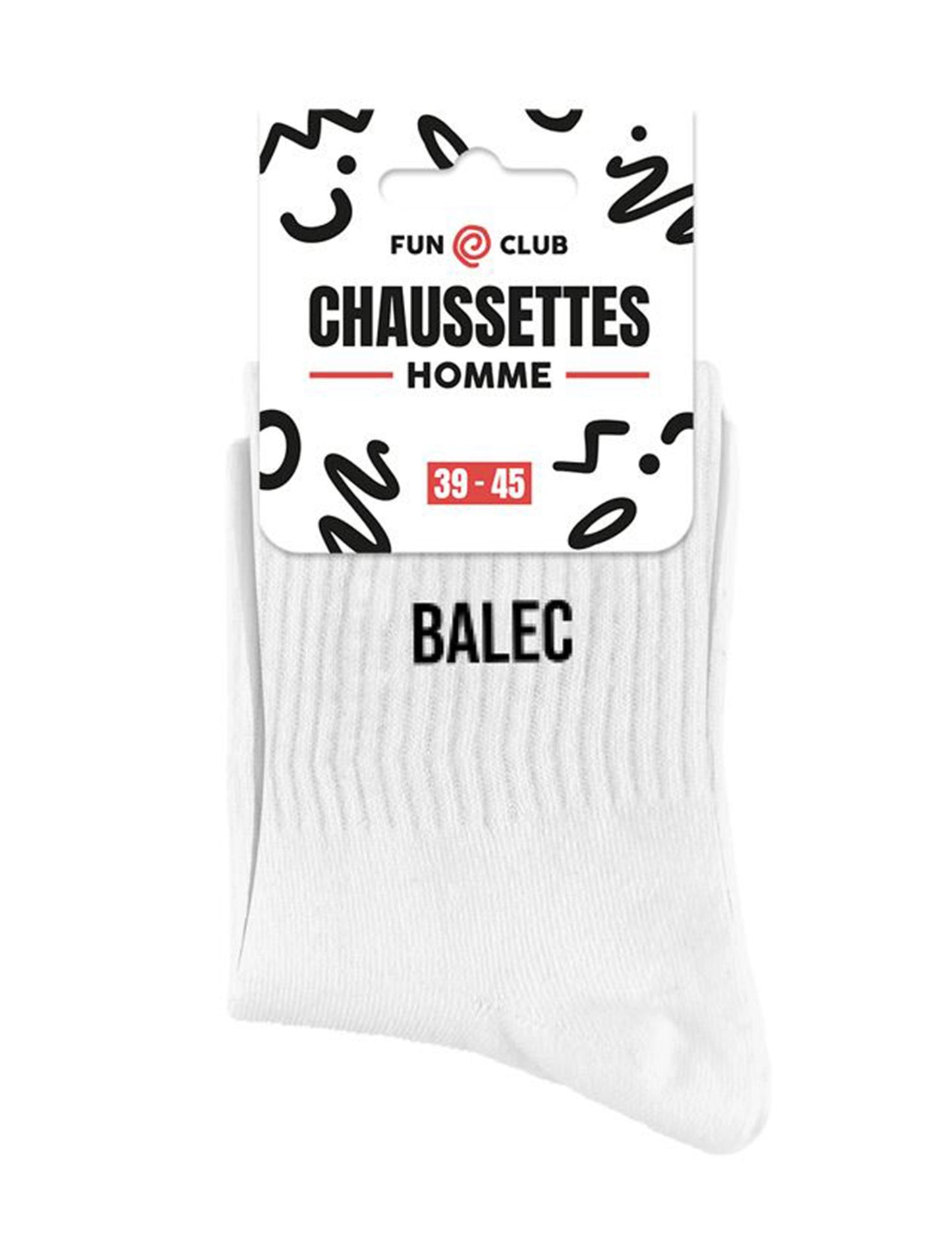 Balec férfi fehér zokni