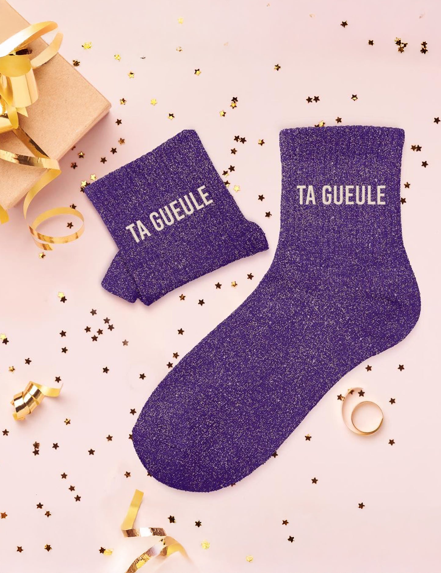 Chaussettes à paillettes Ta gueule femme
