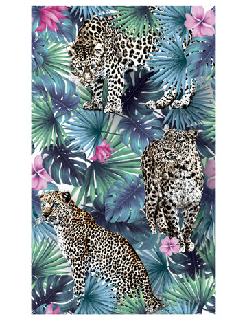 Dzsungel leopárdmintás nem szőtt asztali futó 30 cm x 5 m trópusi