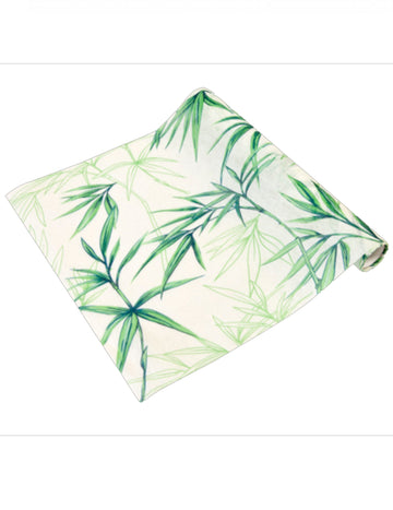 Nem szőtt bambusz lombozat asztali futó 28 cm x 5 m zen dekoráció