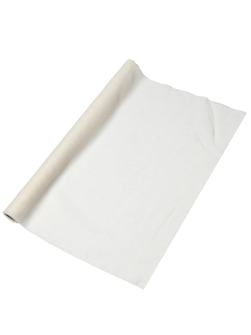 Elefántcsont színű muszlin asztali futó 48 cm 5 méter mosható