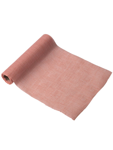 Rózsaszín muszlin asztali futó 28 cm x 5 m esküvőre