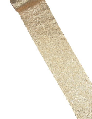 Pezsgőszínű flitteres asztali futó 14 cm x 3 m esküvő és évforduló