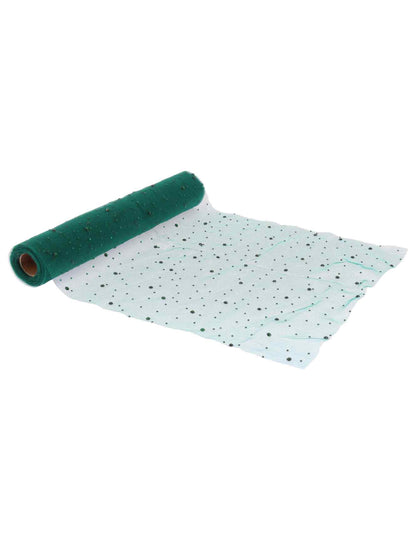 Chemin de table strass vert anglais 28 cm x 3 m