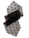 Fekete csipke pókhálós asztali futó 44 cm x 1,82 m