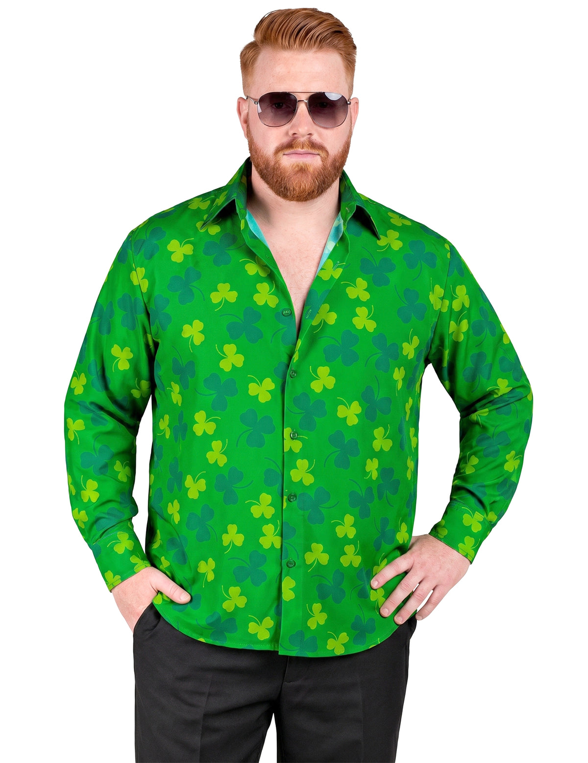 Hosszú ujjú ing lóhere Szent Patrick Man