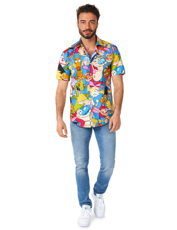 Felnőtt 90-es évekbeli Nickelodeon™ rajzfilmfigurás Opposuits™ póló
