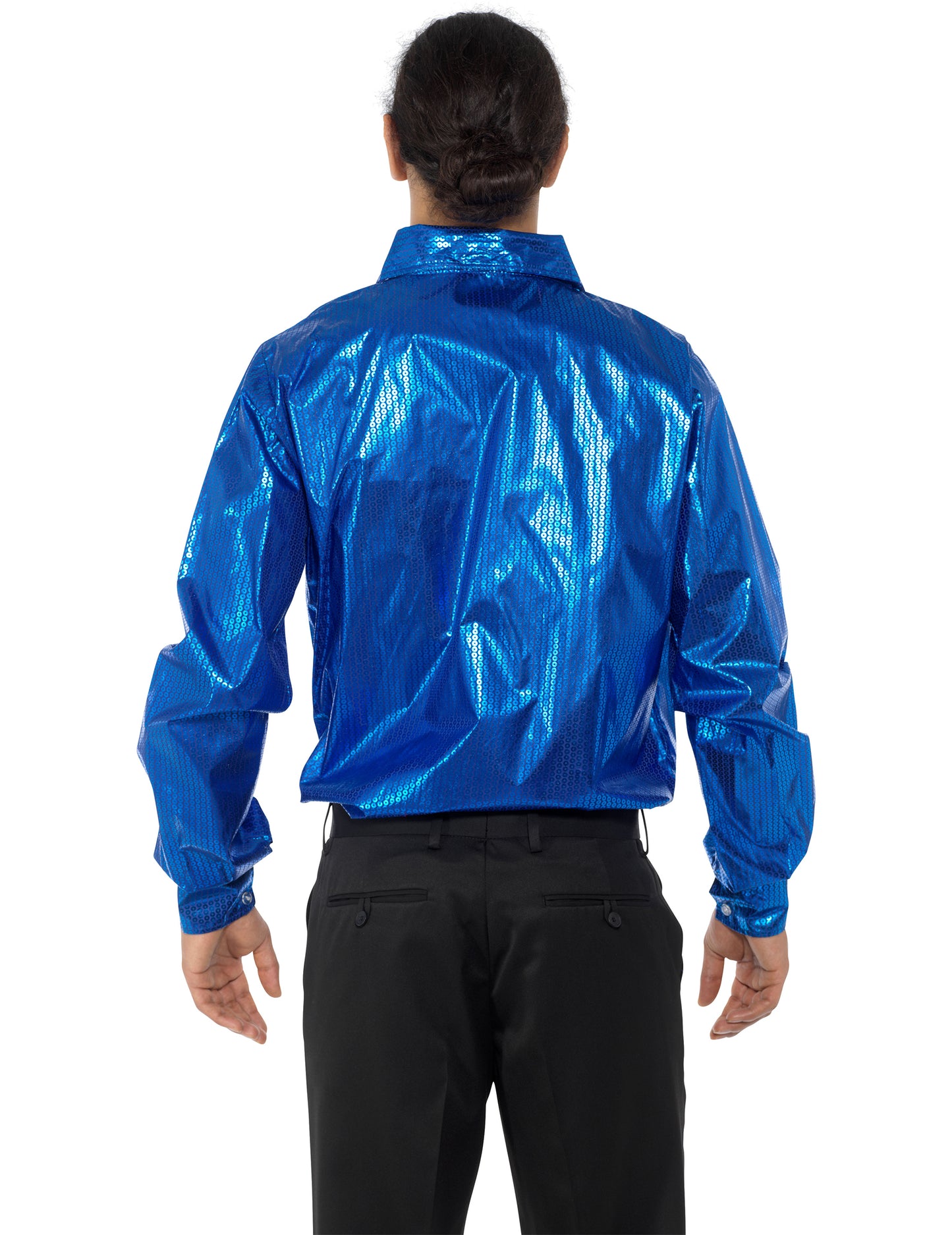 Férfi kék flitterek disco ing