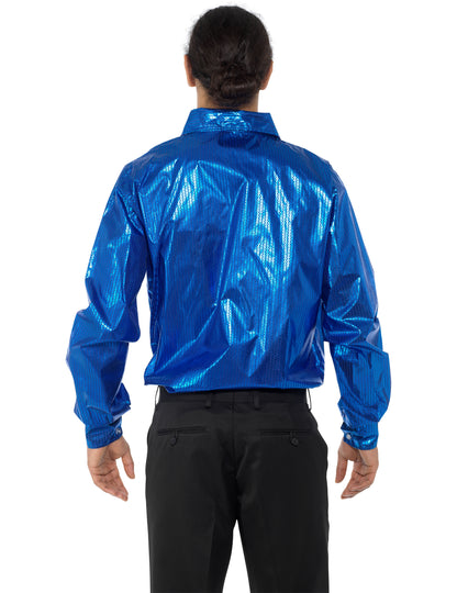 Férfi kék flitterek disco ing
