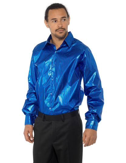 Vue de profil de la chemise disco pour homme