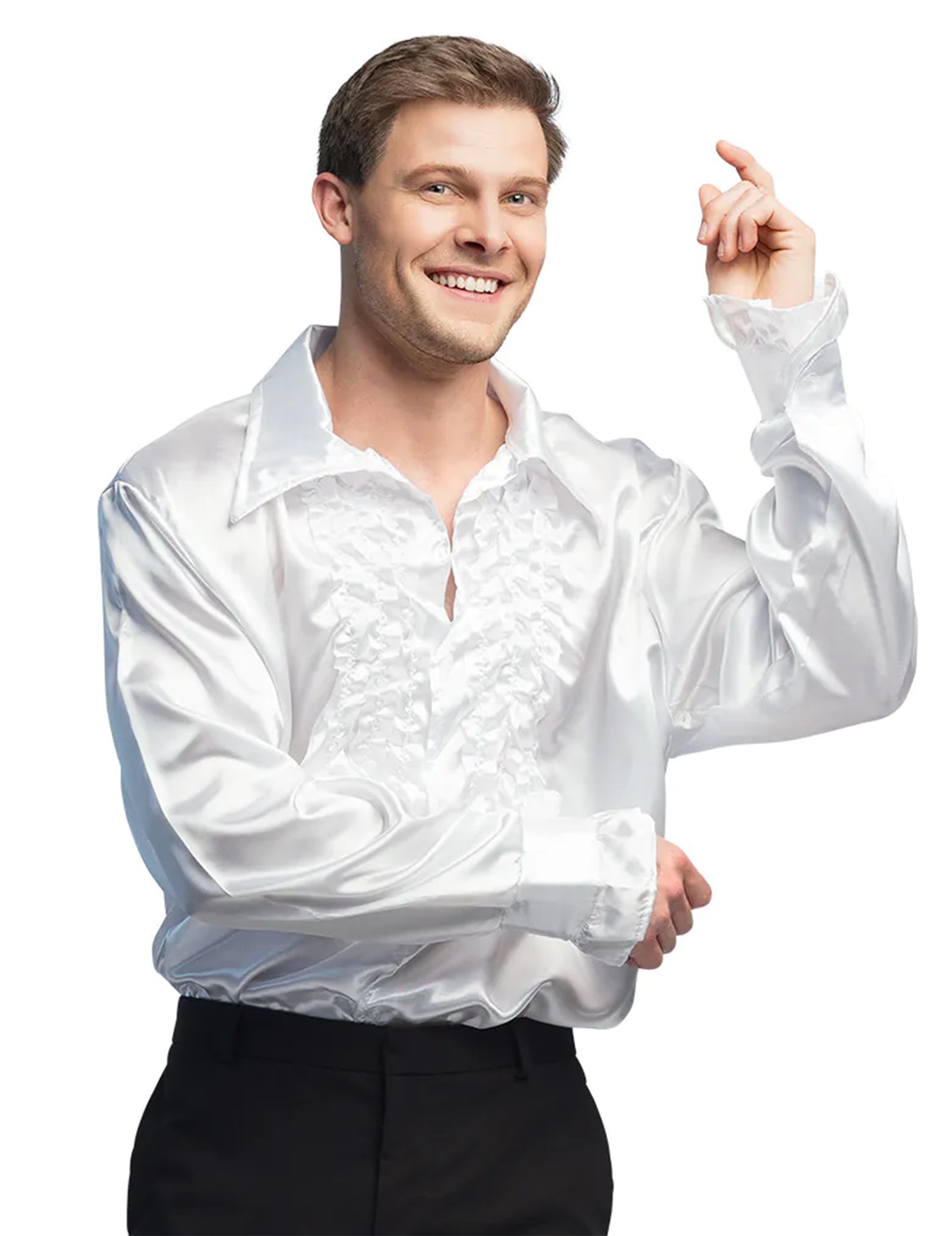 Férfi fehér disco ing