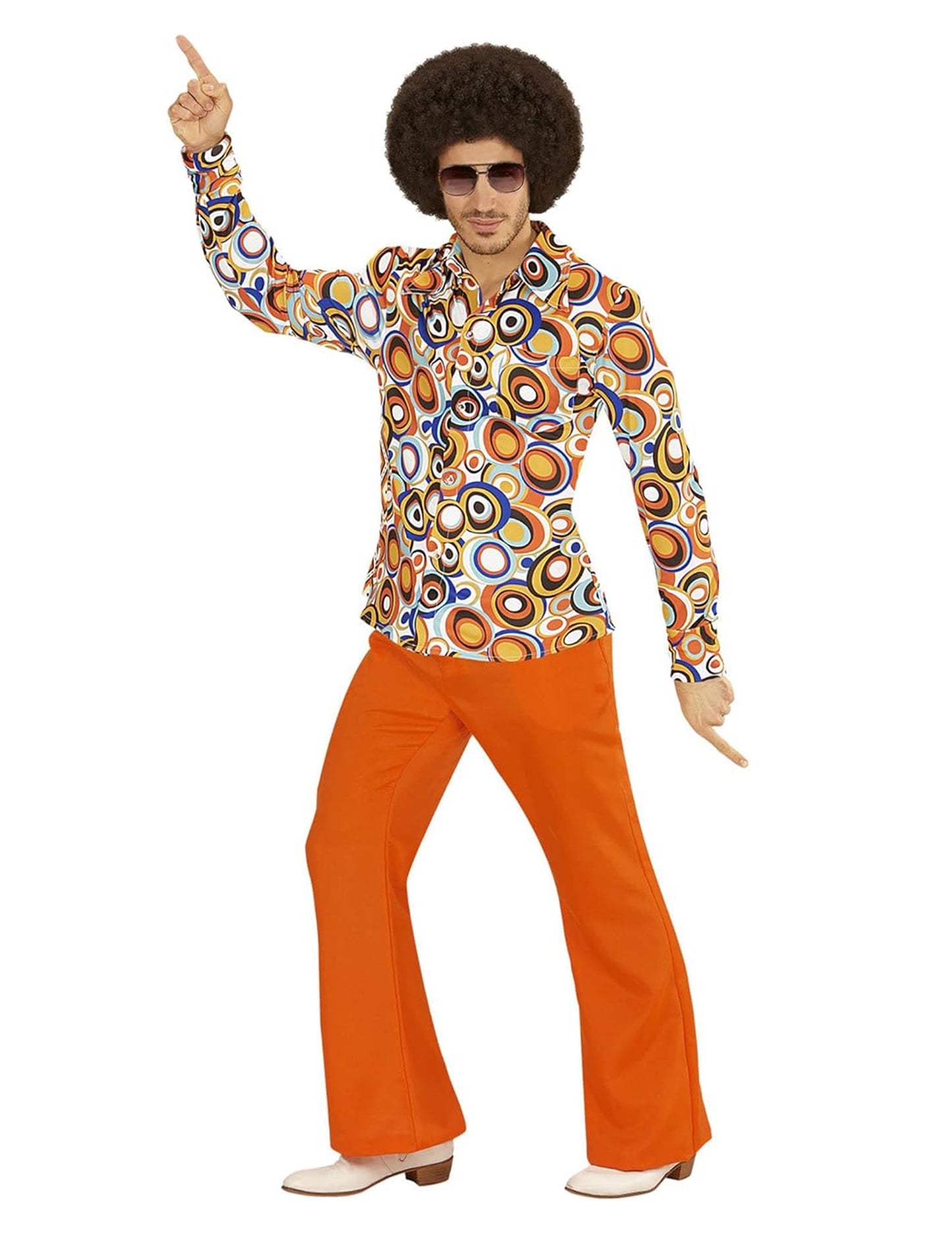 Chemise groovy bubbles années 70 homme