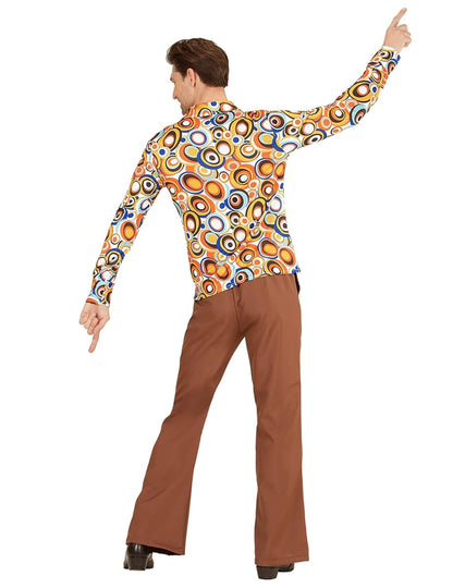 Chemise groovy bubbles années 70 homme