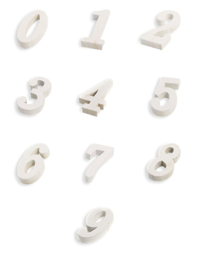 Chiffre en bois naturel pour mariage et anniversaire blanc