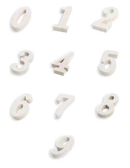 Chiffre en bois naturel pour mariage et anniversaire blanc