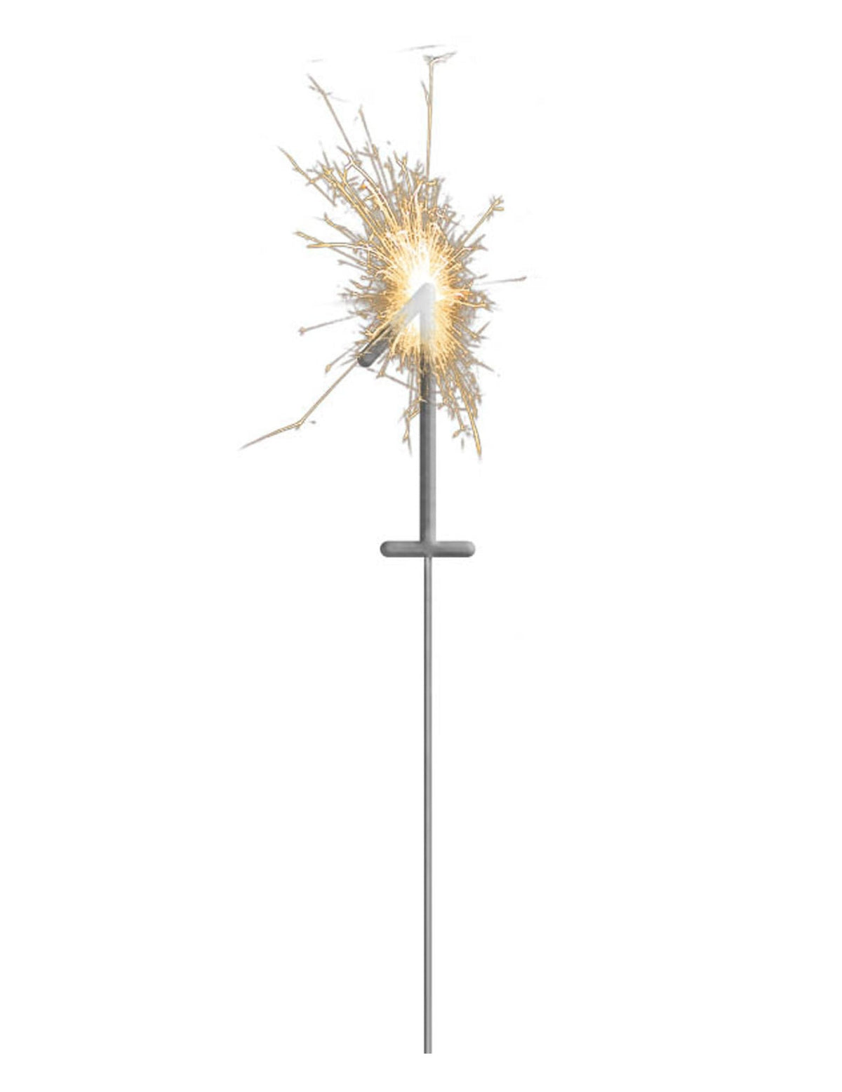 Cierge magique chiffre 1 pour anniversaire argenté