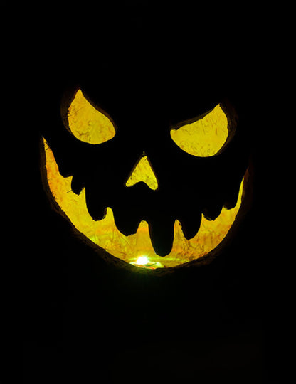 Világító, ijesztő tök 33 cm