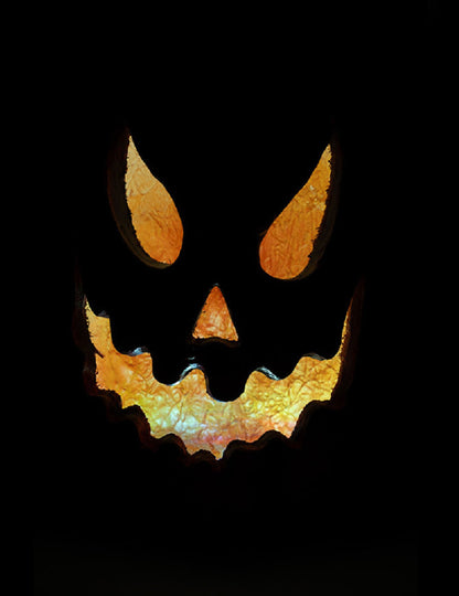 Világító, ijesztő tök 40 cm