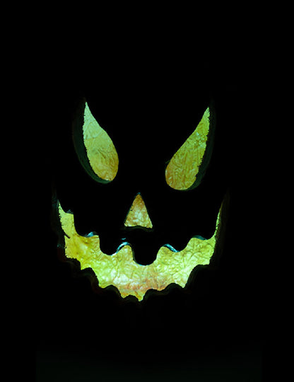 Világító, ijesztő tök 40 cm