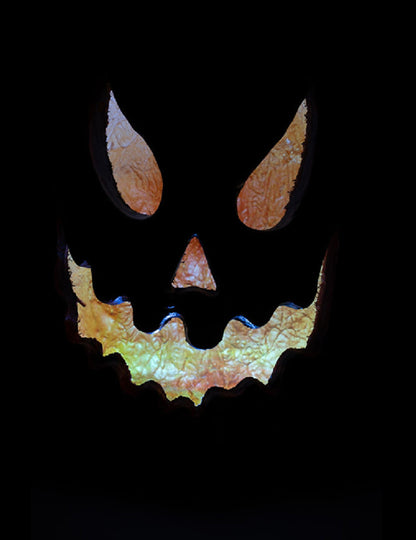 Világító, ijesztő tök 40 cm