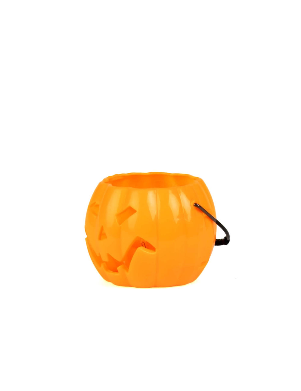 Oldalnézet a világító halloween tökről