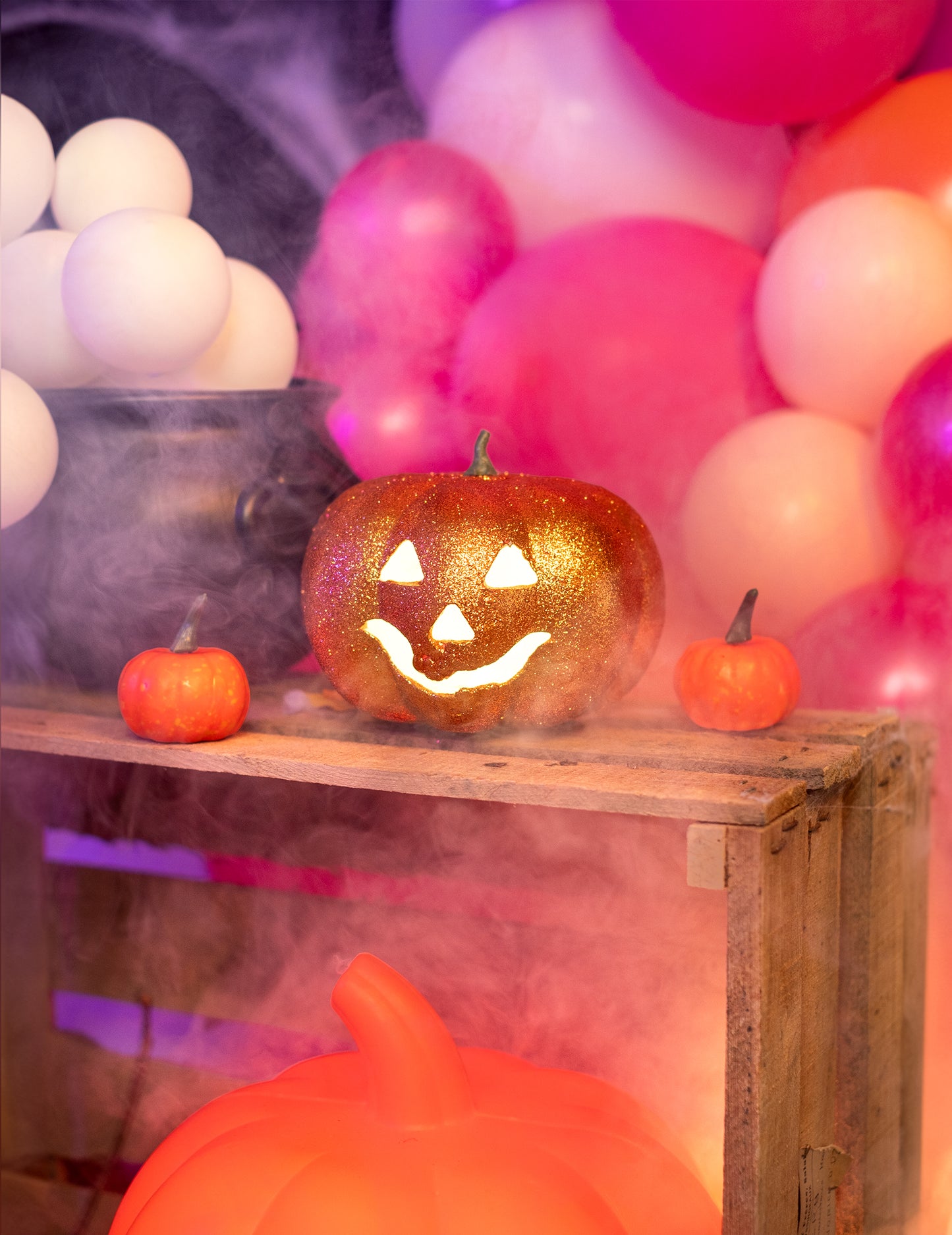 Tök csillogó fényes halloween 17 cm
