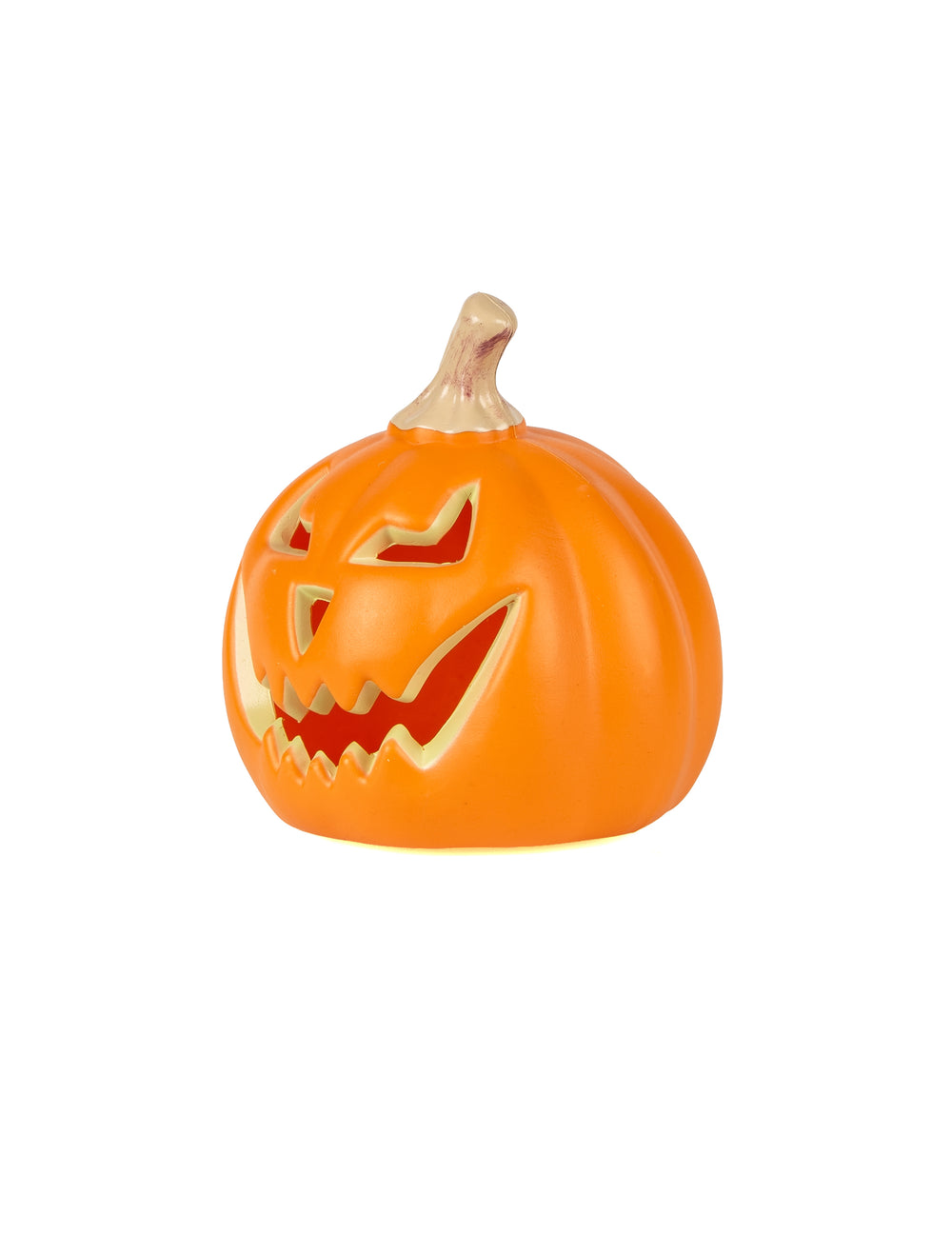 Vue de profil de la citrouille lumineuse d'Halloween