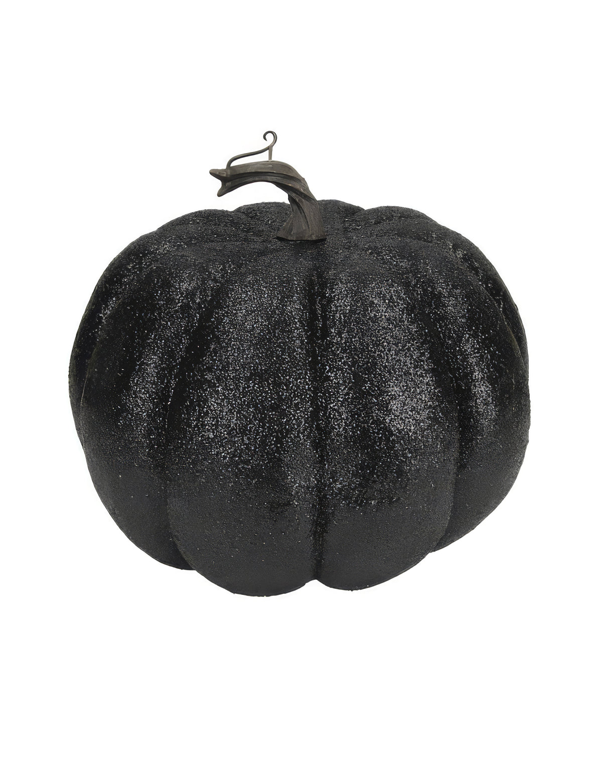 Fekete csillámos tök 10 cm