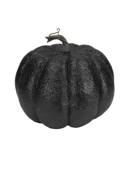 Fekete csillámos tök 10 cm