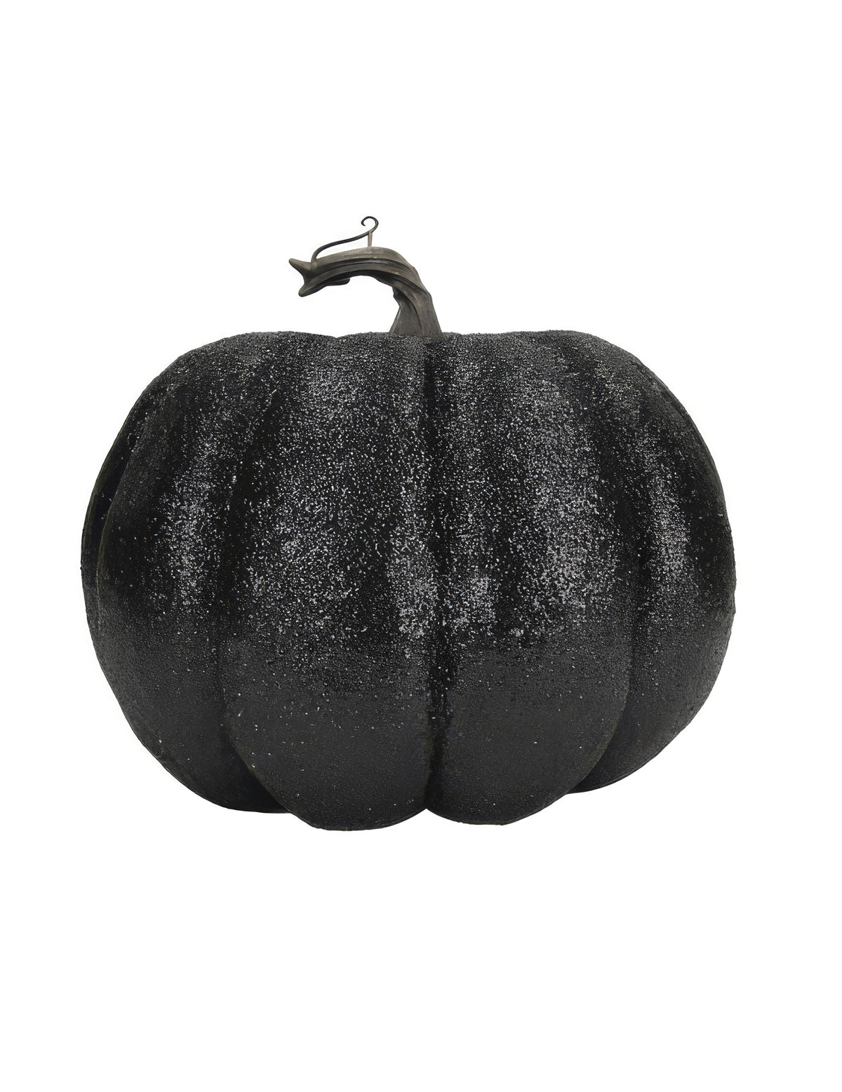 Fekete csillámos tök 10 cm